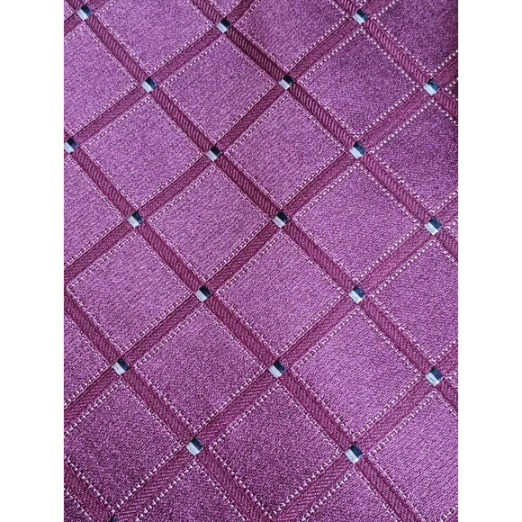Tie 70s 80s 90s Y2K Mens New Nautica Silk Purple Check 3.25 Wide 59 Long - Picture 2 of 5